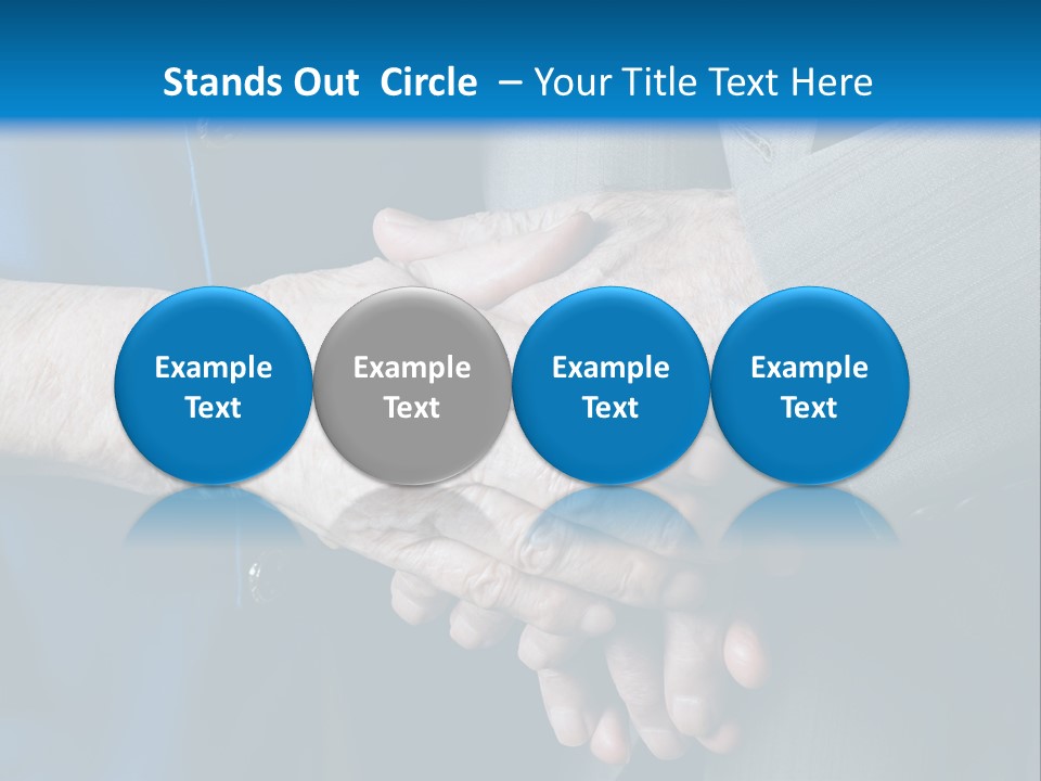 Senior Couple Holding Hands PowerPoint Template