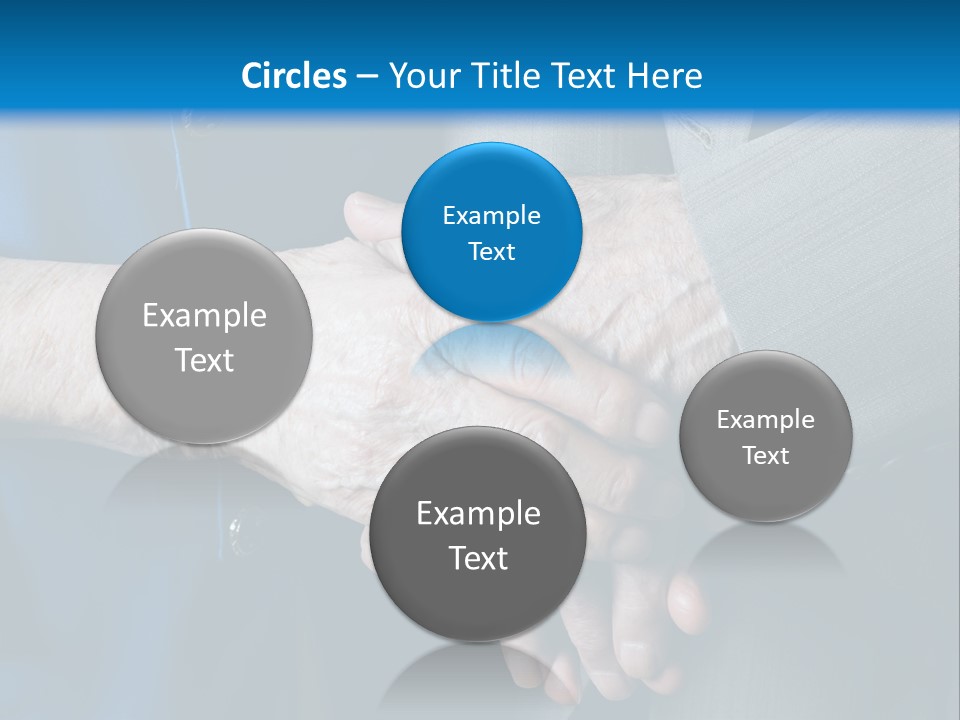 Senior Couple Holding Hands PowerPoint Template