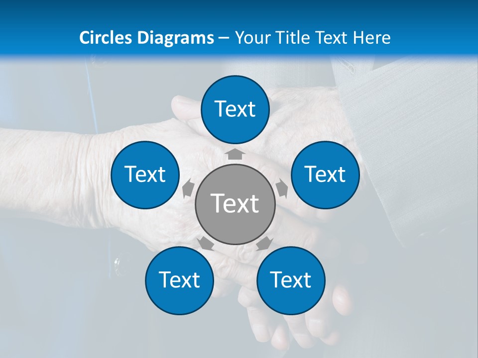 Senior Couple Holding Hands PowerPoint Template