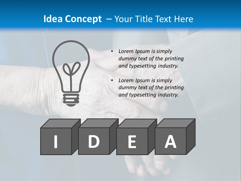 Senior Couple Holding Hands PowerPoint Template