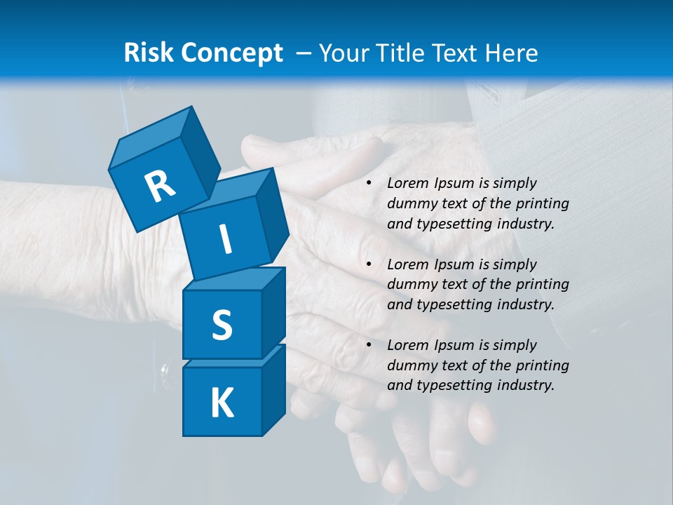 Senior Couple Holding Hands PowerPoint Template