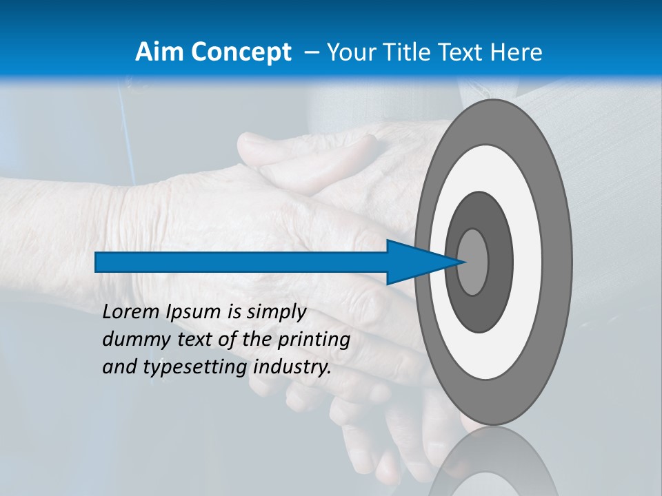 Senior Couple Holding Hands PowerPoint Template