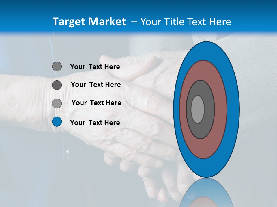 Senior Couple Holding Hands PowerPoint Template