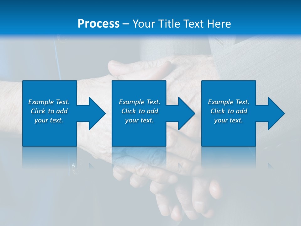 Senior Couple Holding Hands PowerPoint Template