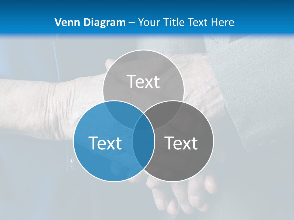 Senior Couple Holding Hands PowerPoint Template