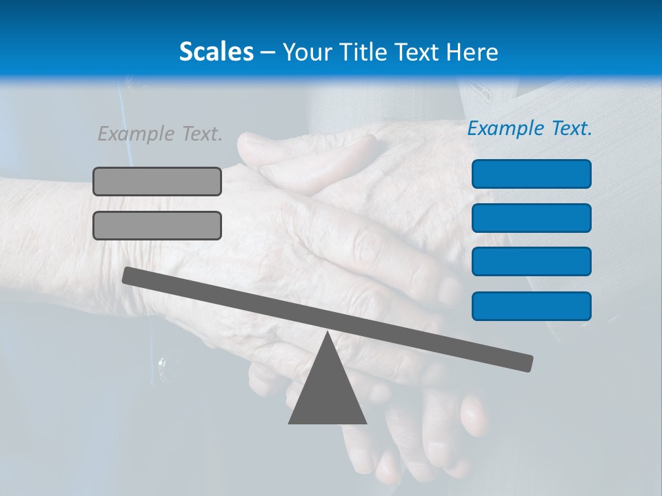 Senior Couple Holding Hands PowerPoint Template