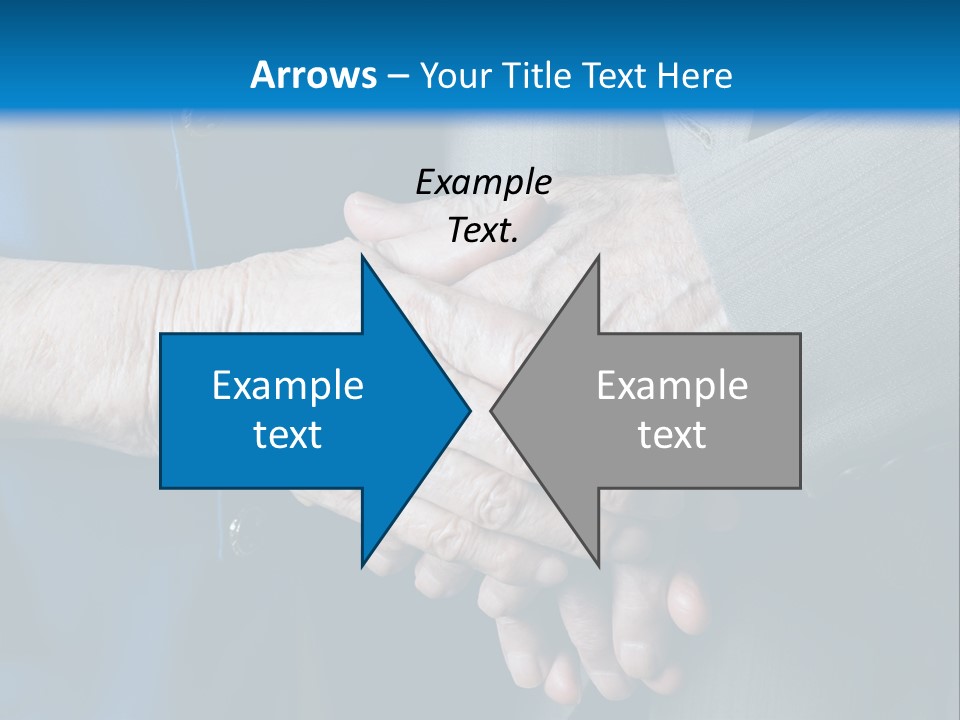 Senior Couple Holding Hands PowerPoint Template