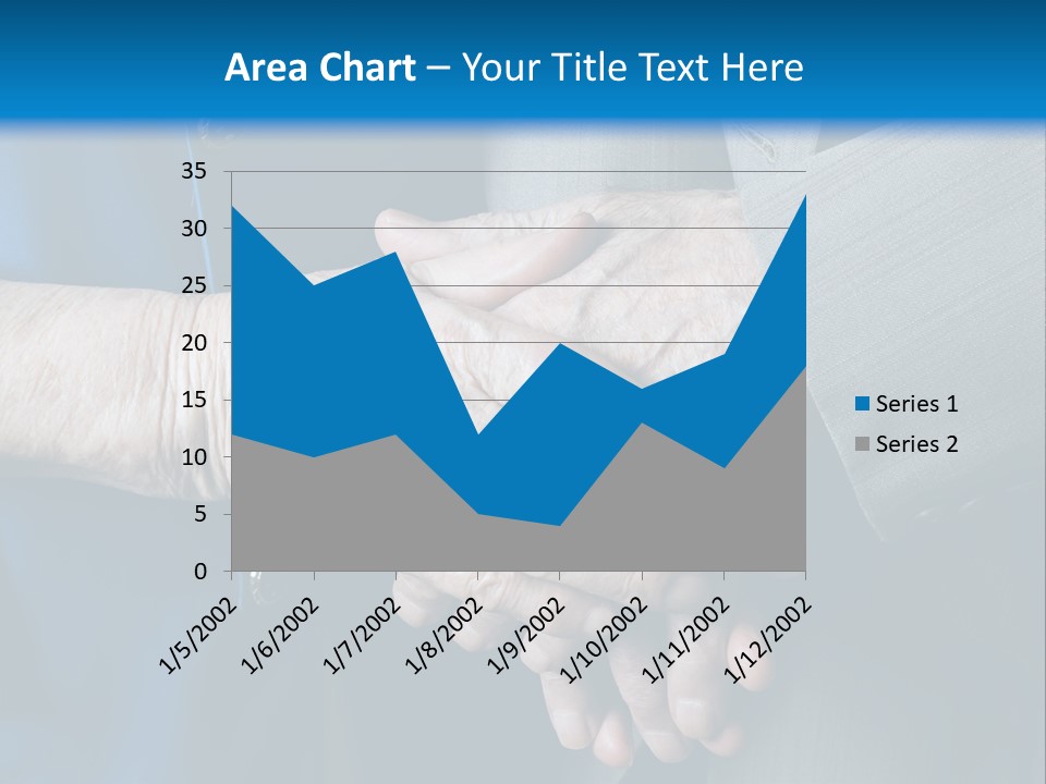 Senior Couple Holding Hands PowerPoint Template