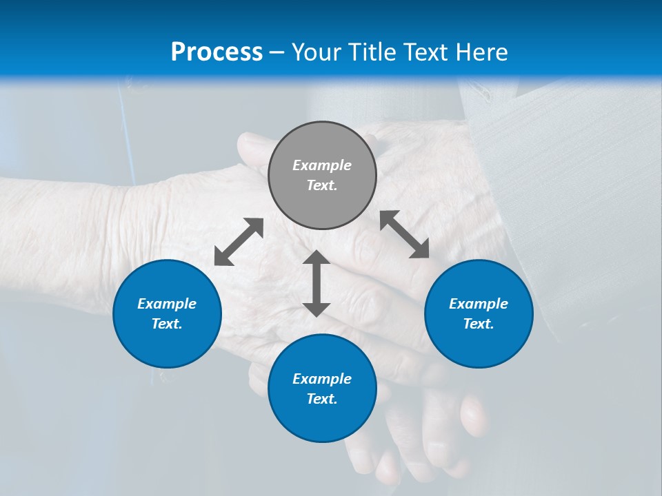 Senior Couple Holding Hands PowerPoint Template