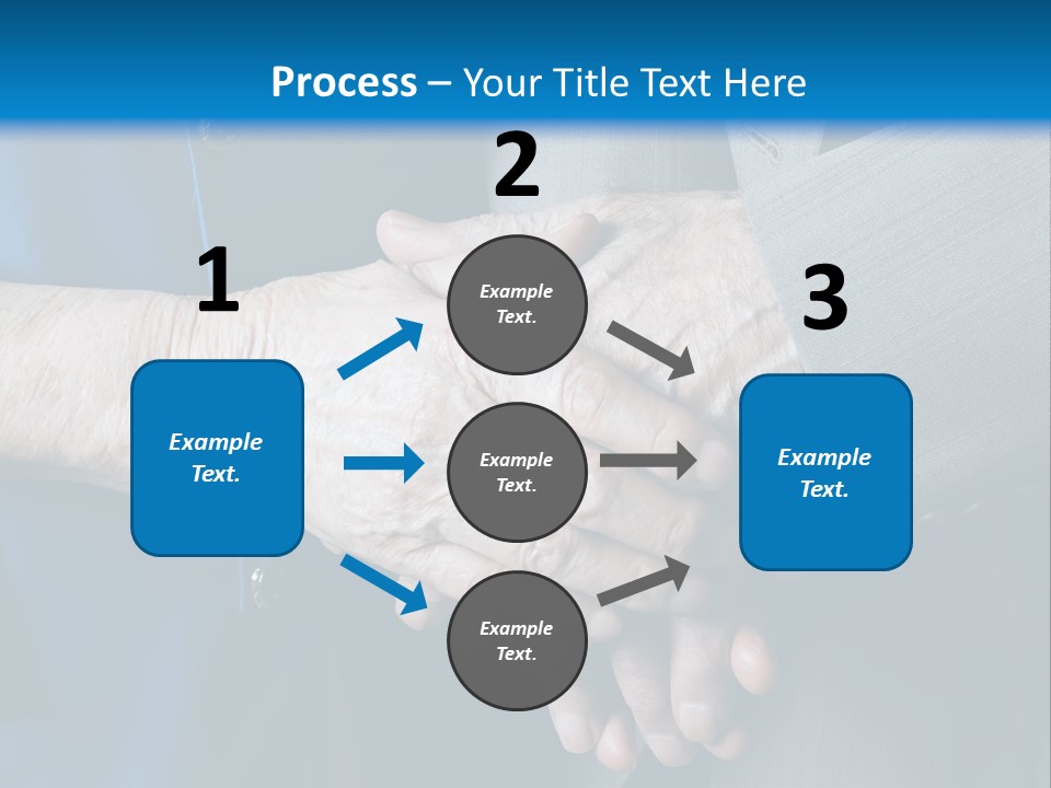Senior Couple Holding Hands PowerPoint Template