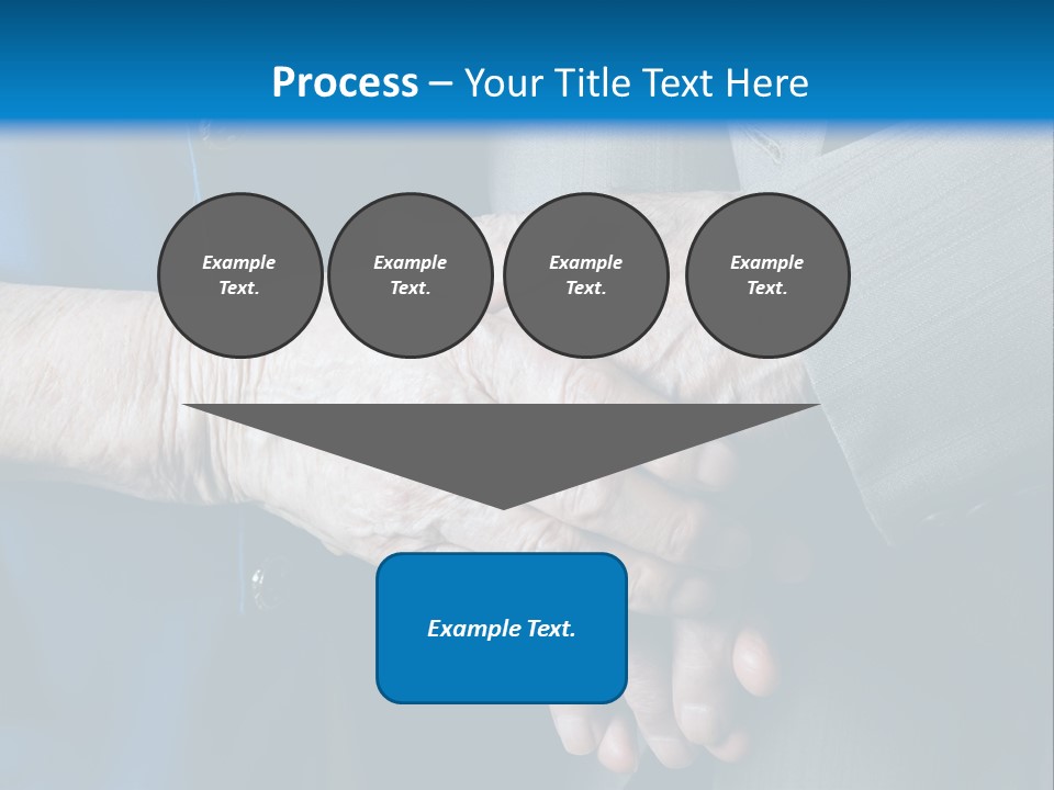 Senior Couple Holding Hands PowerPoint Template