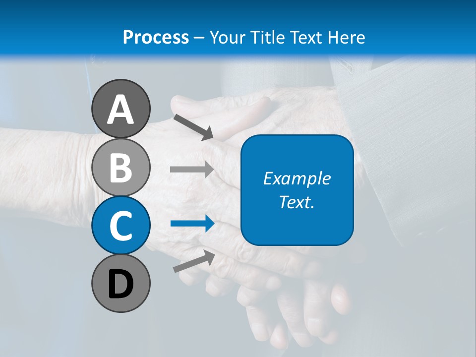 Senior Couple Holding Hands PowerPoint Template