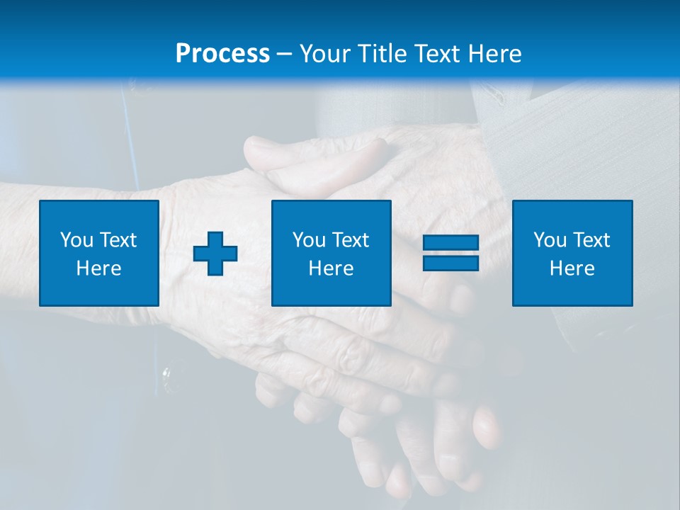 Senior Couple Holding Hands PowerPoint Template