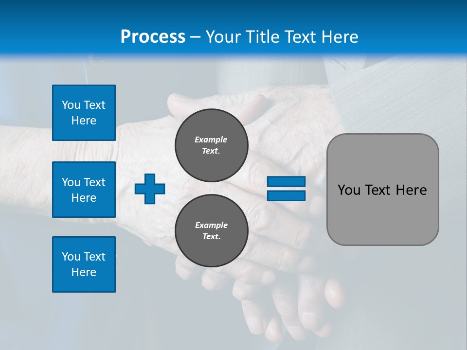 Senior Couple Holding Hands PowerPoint Template