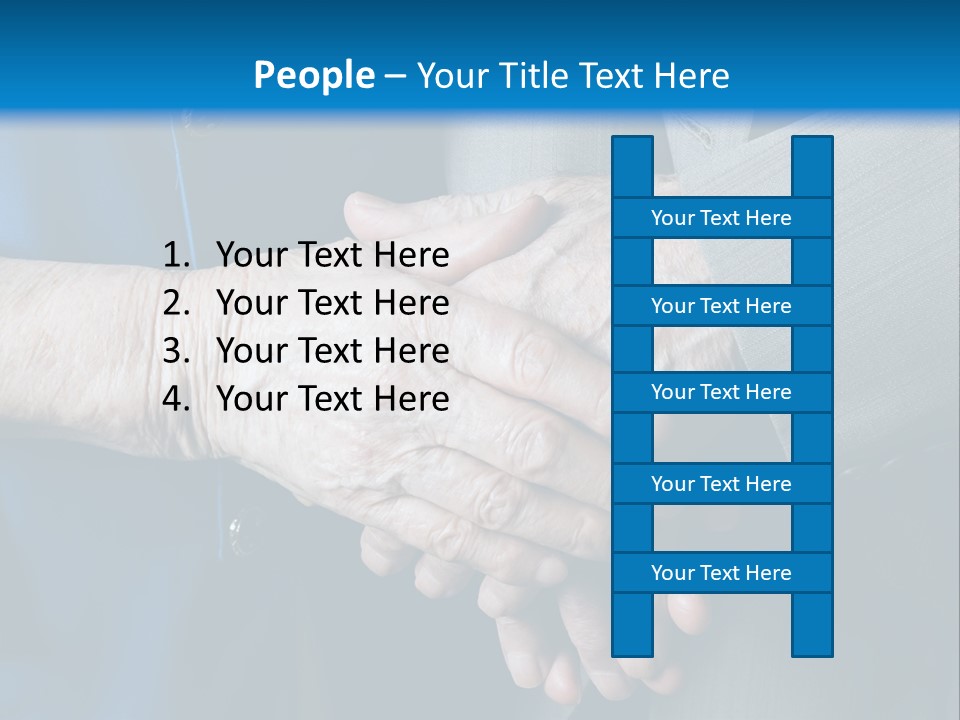 Senior Couple Holding Hands PowerPoint Template