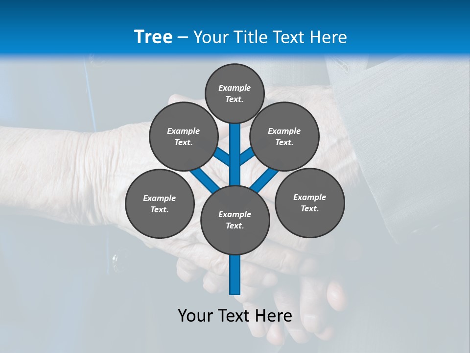 Senior Couple Holding Hands PowerPoint Template