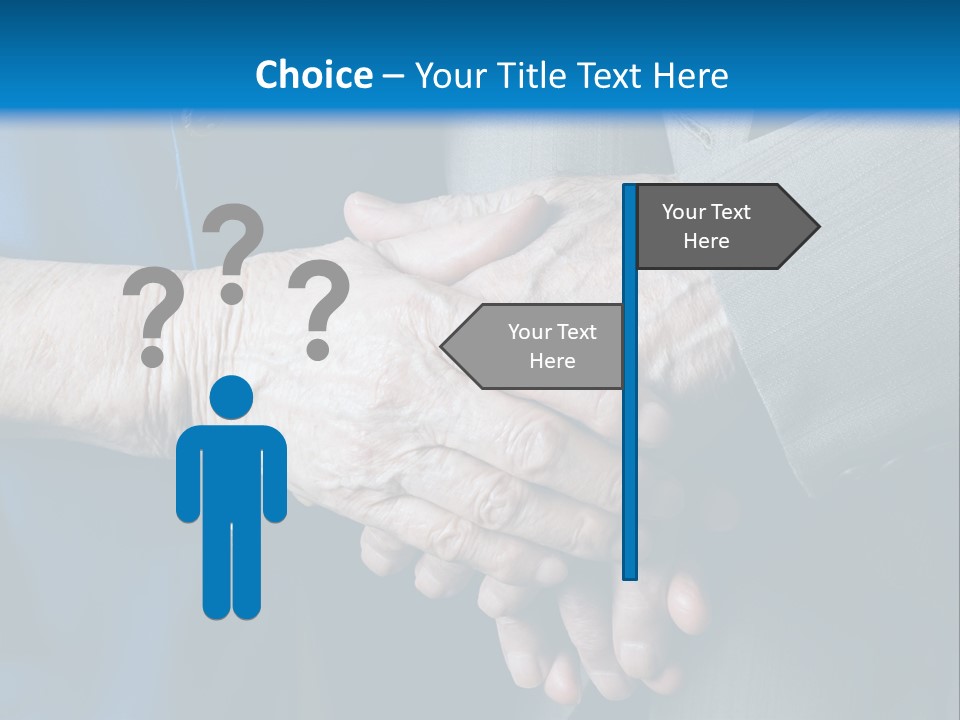 Senior Couple Holding Hands PowerPoint Template