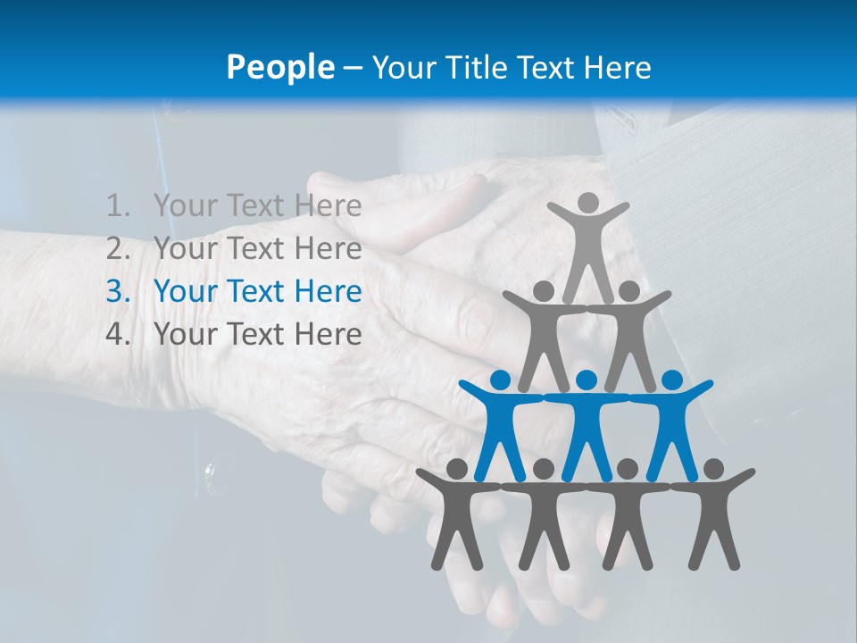 Senior Couple Holding Hands PowerPoint Template