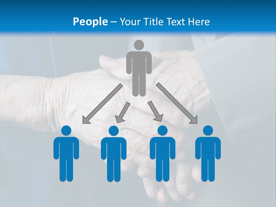 Senior Couple Holding Hands PowerPoint Template