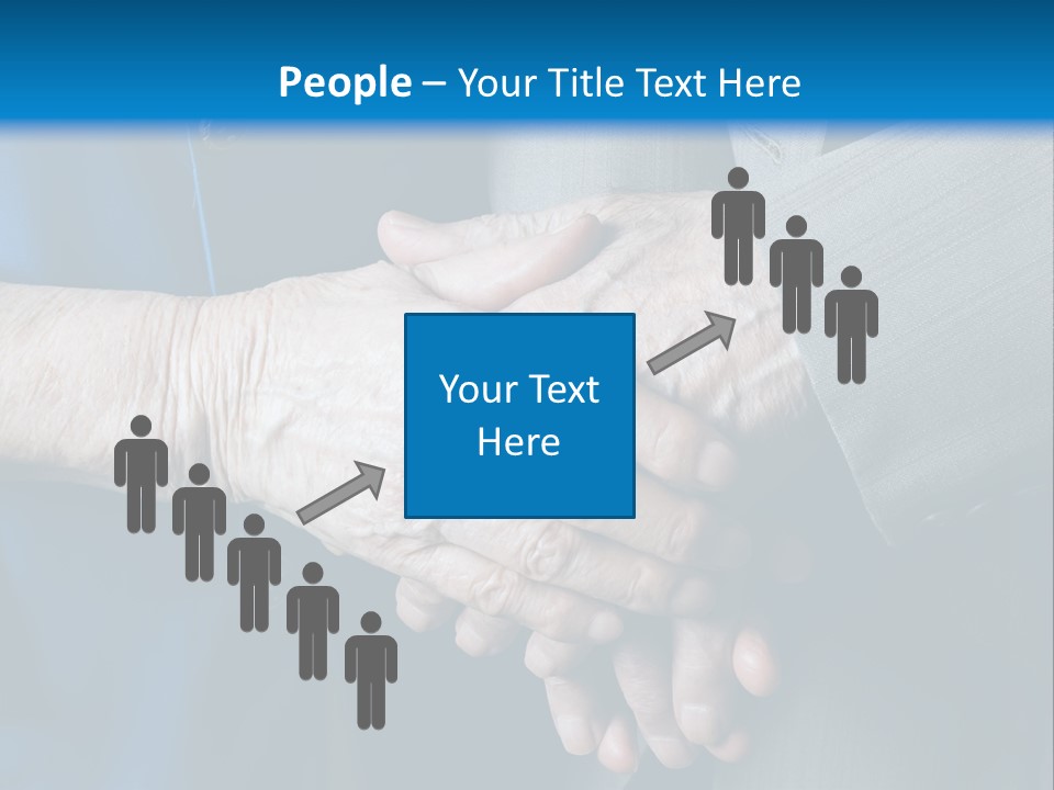 Senior Couple Holding Hands PowerPoint Template