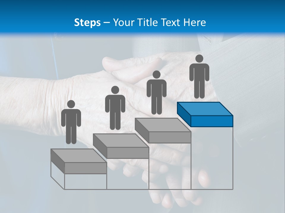 Senior Couple Holding Hands PowerPoint Template