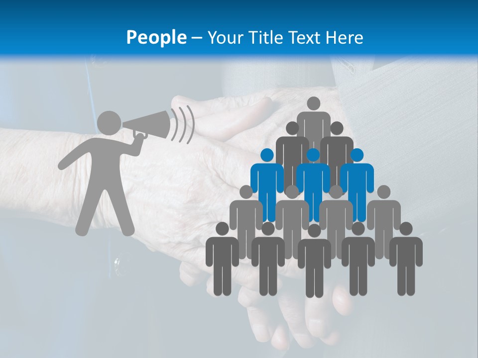 Senior Couple Holding Hands PowerPoint Template