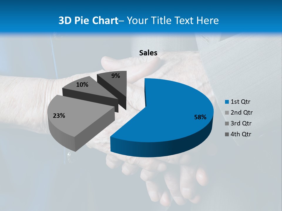 Senior Couple Holding Hands PowerPoint Template