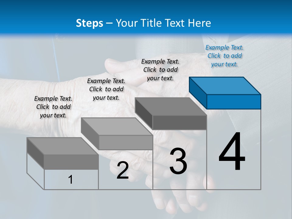 Senior Couple Holding Hands PowerPoint Template