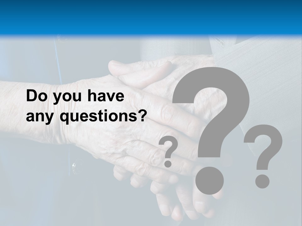 Senior Couple Holding Hands PowerPoint Template