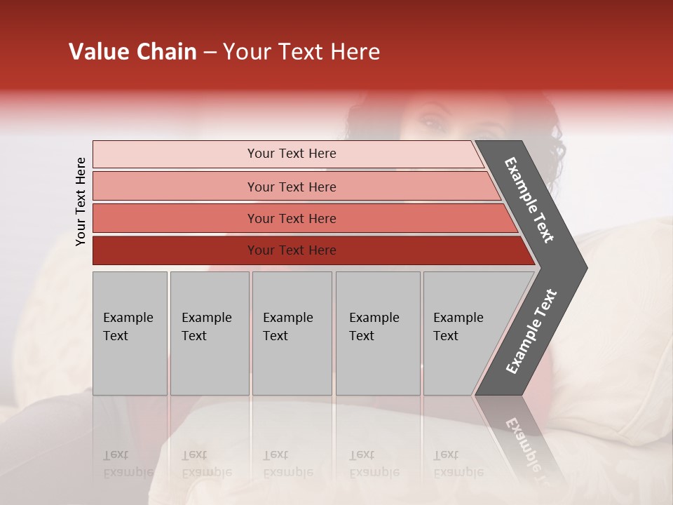 A Woman Sitting On A Couch With Her Arms Crossed PowerPoint Template