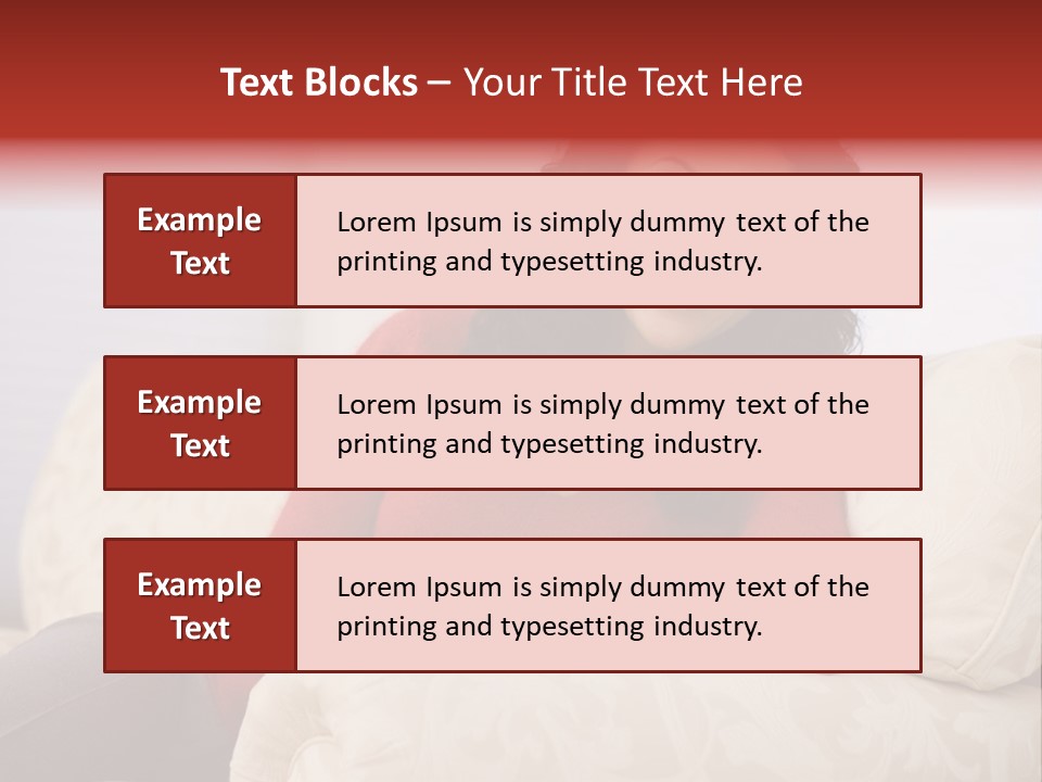 A Woman Sitting On A Couch With Her Arms Crossed PowerPoint Template