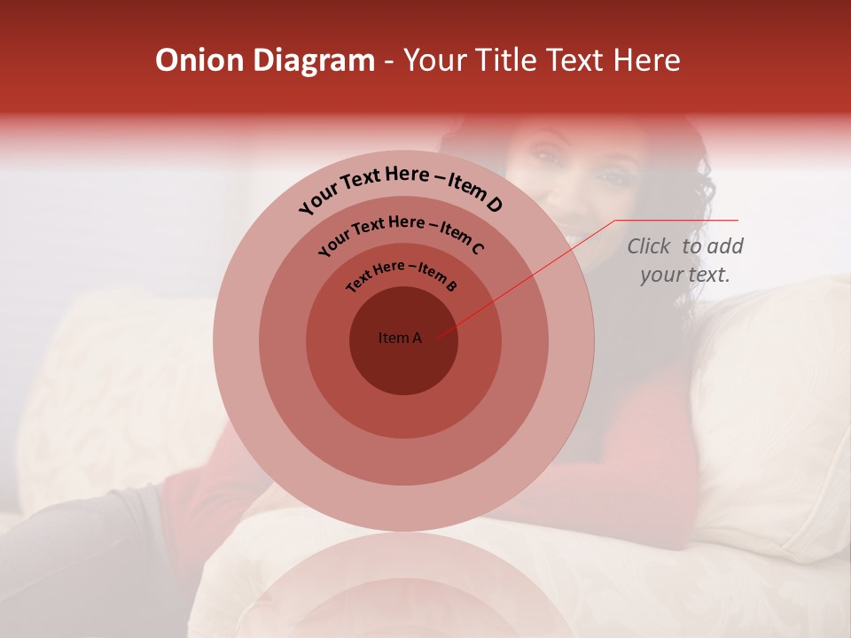 A Woman Sitting On A Couch With Her Arms Crossed PowerPoint Template