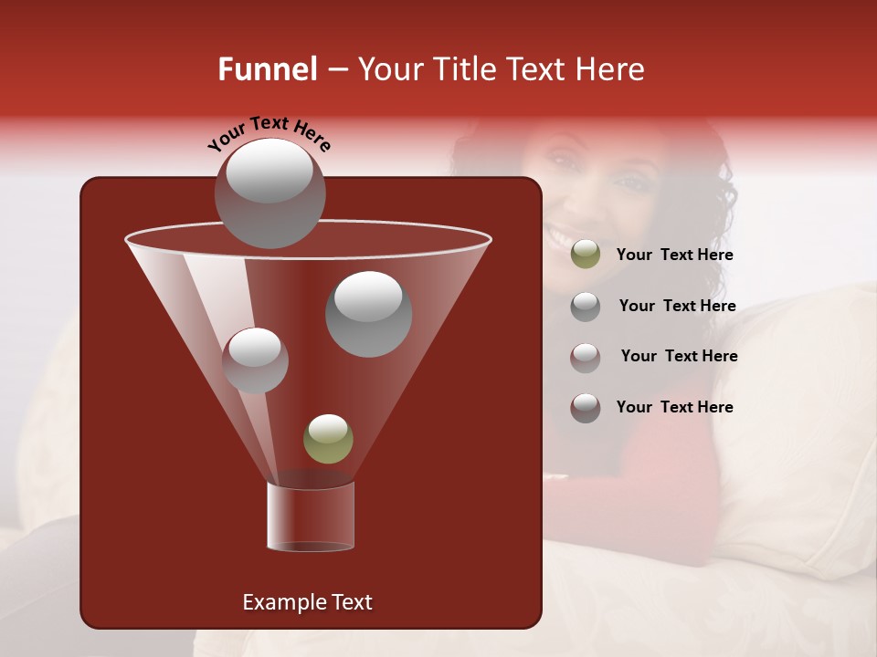 A Woman Sitting On A Couch With Her Arms Crossed PowerPoint Template