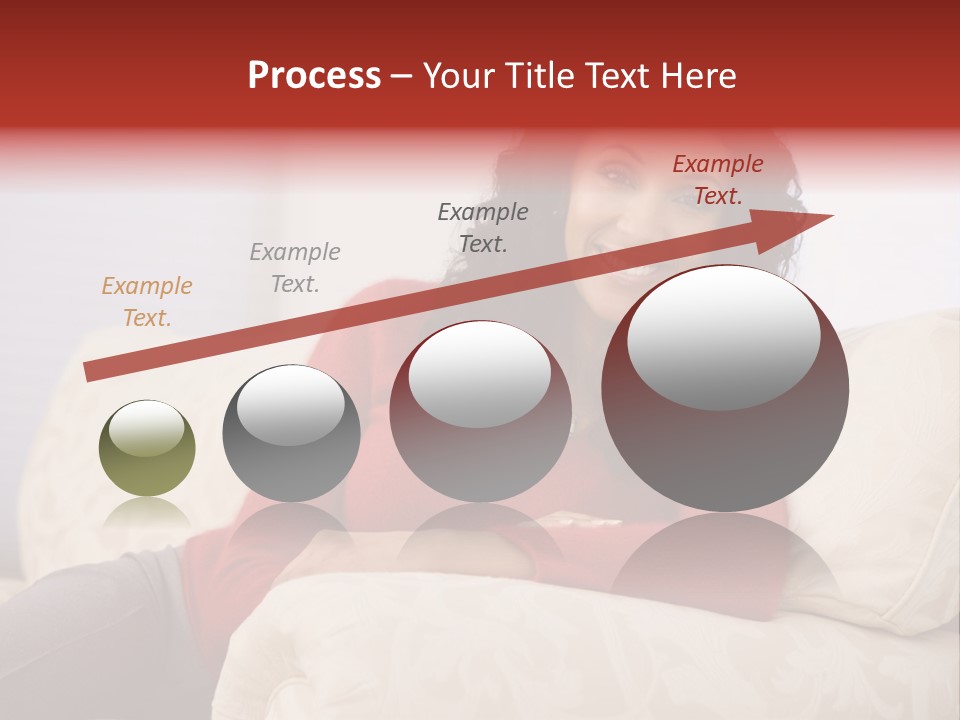 A Woman Sitting On A Couch With Her Arms Crossed PowerPoint Template