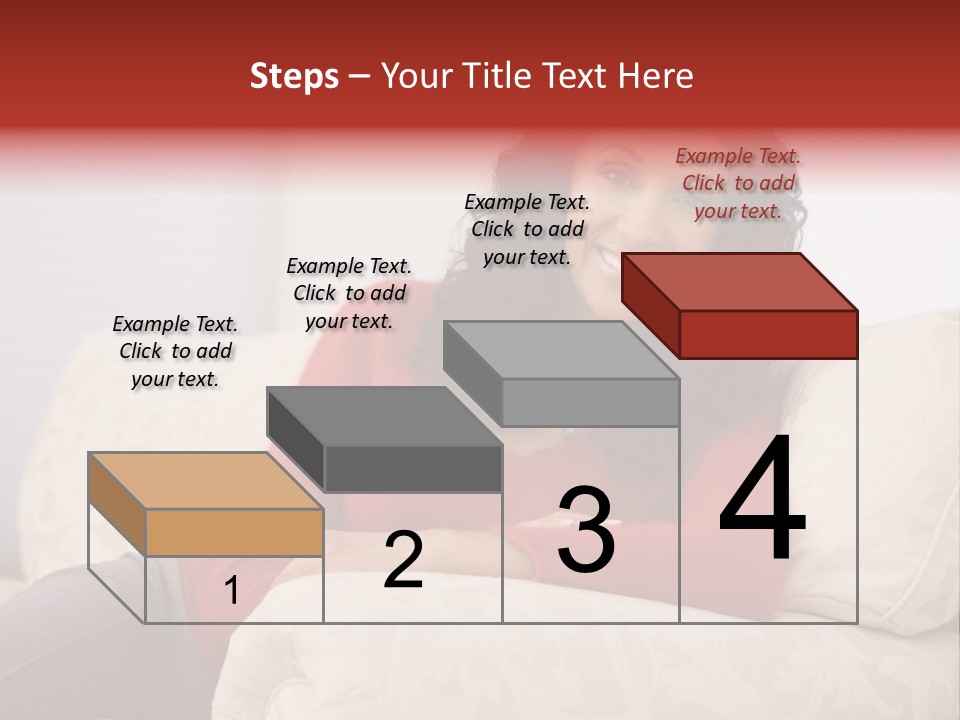 A Woman Sitting On A Couch With Her Arms Crossed PowerPoint Template