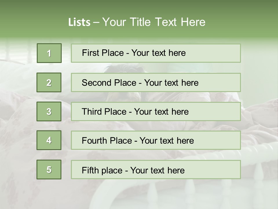 Dog In Bed PowerPoint Template