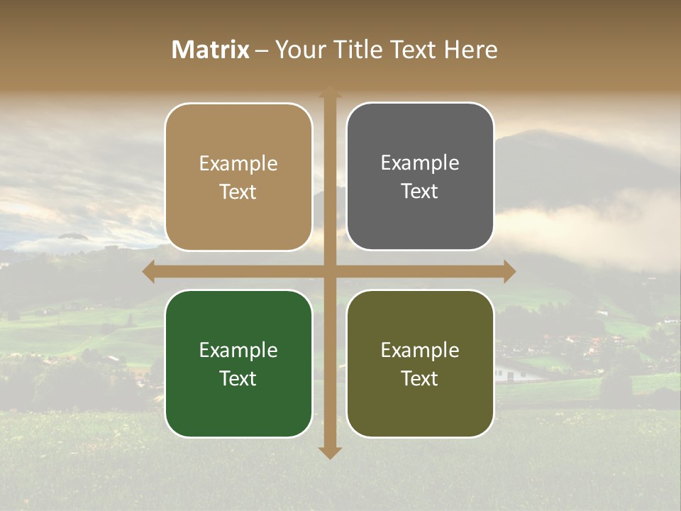 Beautiful Landscape From Tyrol Alps In Austria PowerPoint Template