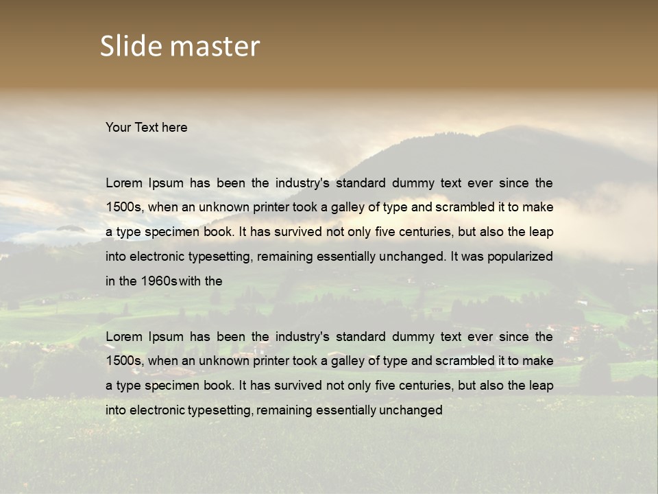 Beautiful Landscape From Tyrol Alps In Austria PowerPoint Template