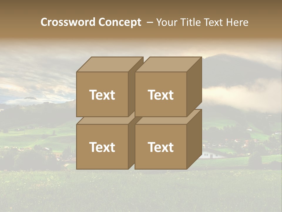 Beautiful Landscape From Tyrol Alps In Austria PowerPoint Template