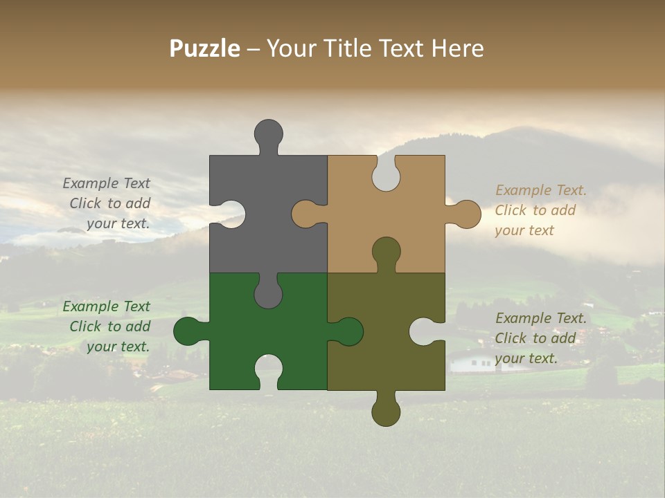 Beautiful Landscape From Tyrol Alps In Austria PowerPoint Template