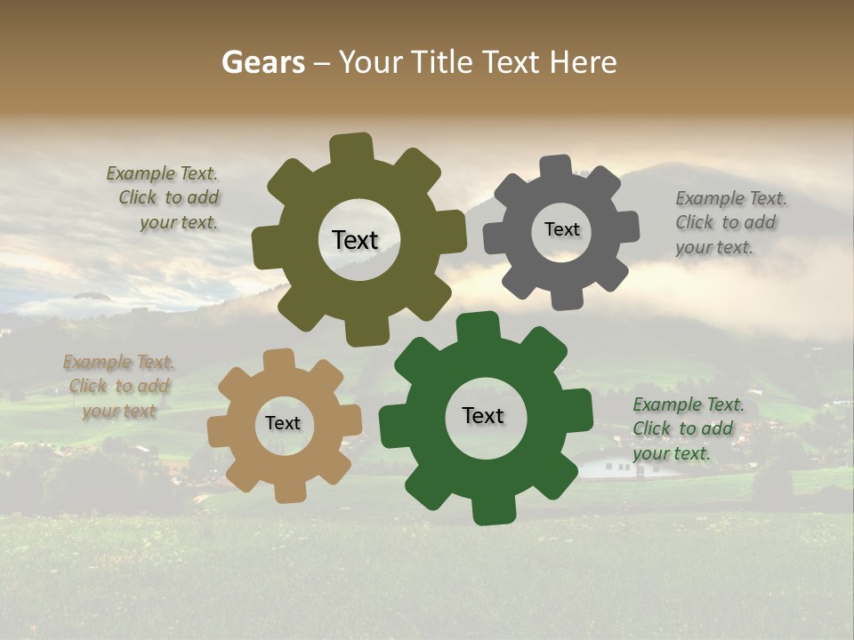 Beautiful Landscape From Tyrol Alps In Austria PowerPoint Template