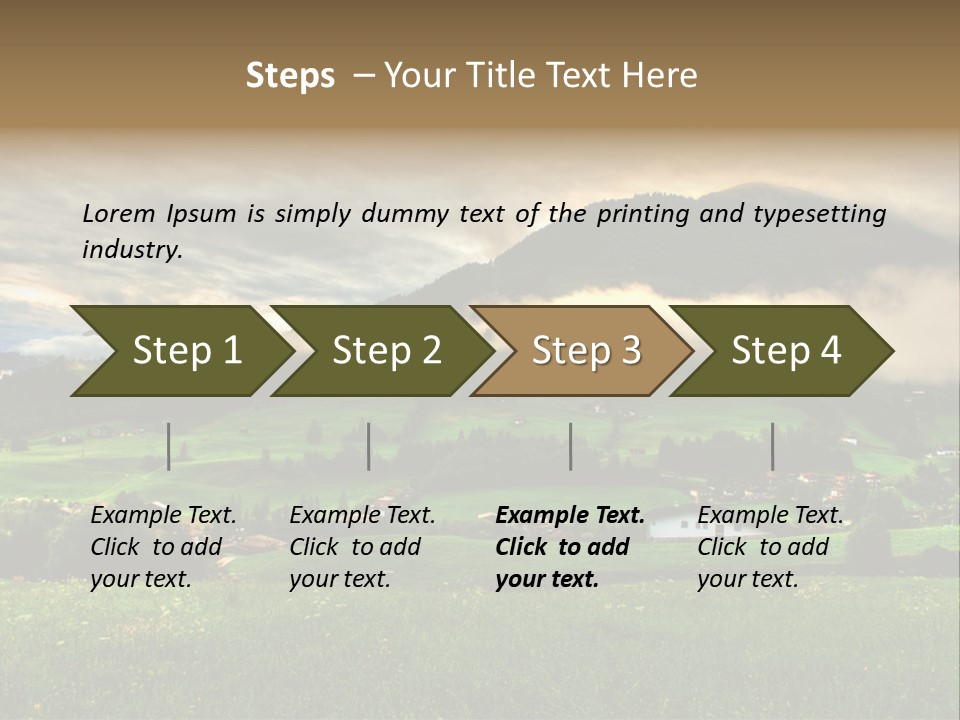 Beautiful Landscape From Tyrol Alps In Austria PowerPoint Template