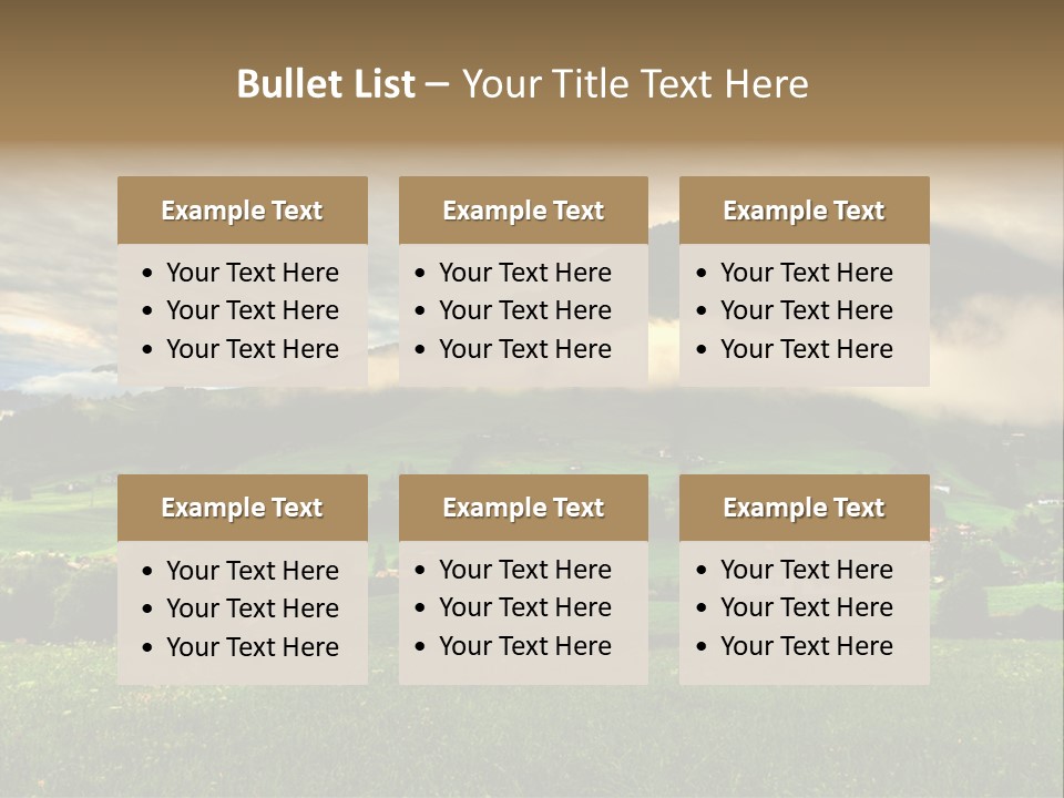 Beautiful Landscape From Tyrol Alps In Austria PowerPoint Template