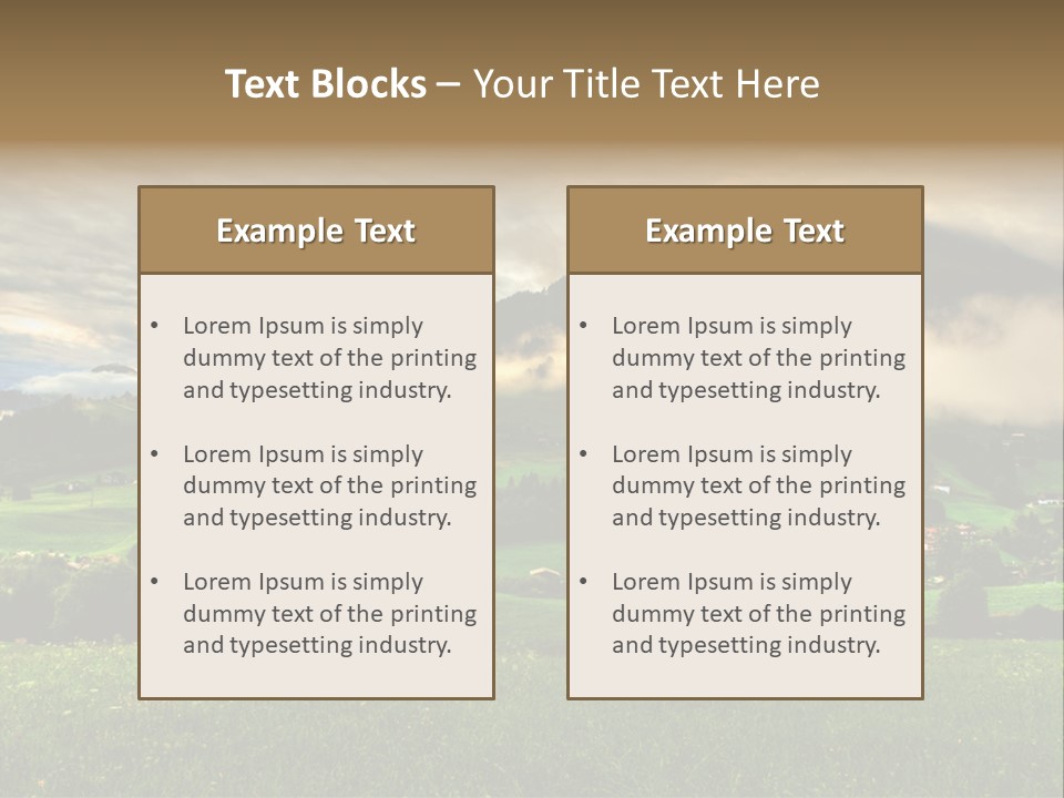 Beautiful Landscape From Tyrol Alps In Austria PowerPoint Template