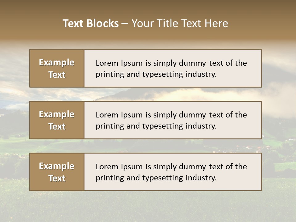 Beautiful Landscape From Tyrol Alps In Austria PowerPoint Template