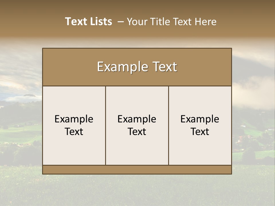 Beautiful Landscape From Tyrol Alps In Austria PowerPoint Template
