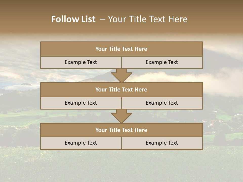 Beautiful Landscape From Tyrol Alps In Austria PowerPoint Template