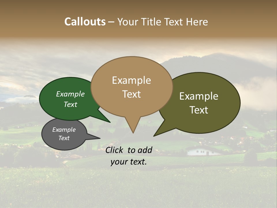 Beautiful Landscape From Tyrol Alps In Austria PowerPoint Template