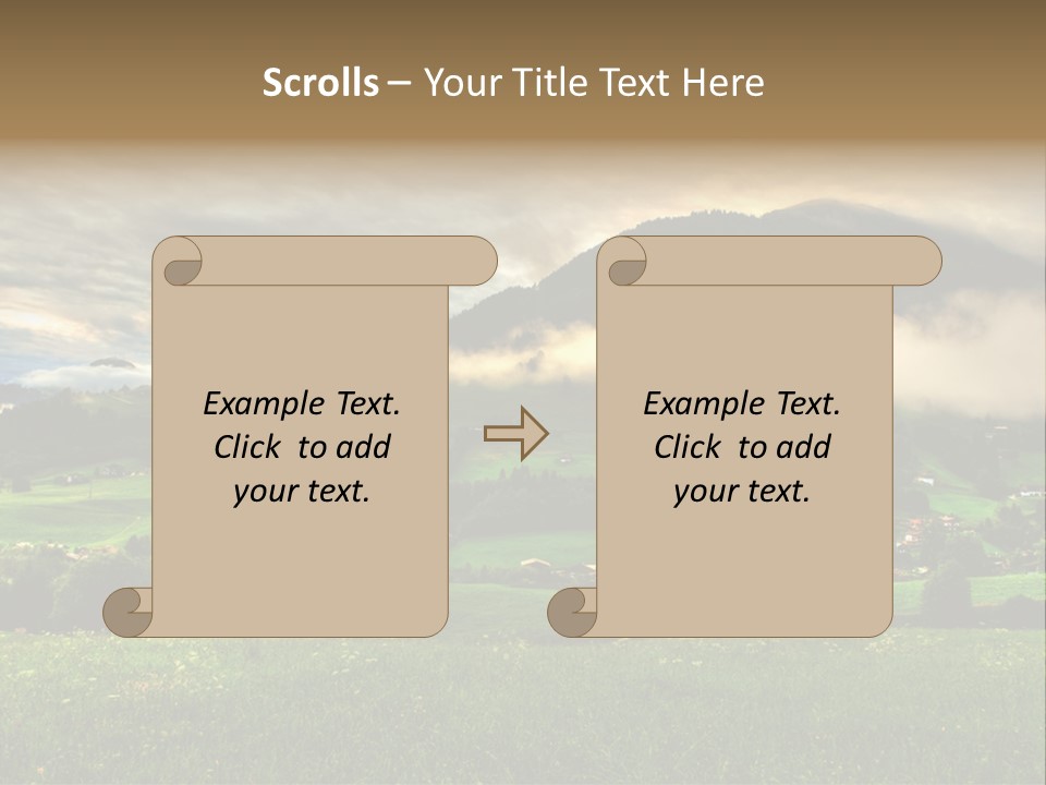 Beautiful Landscape From Tyrol Alps In Austria PowerPoint Template