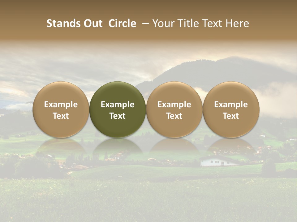 Beautiful Landscape From Tyrol Alps In Austria PowerPoint Template